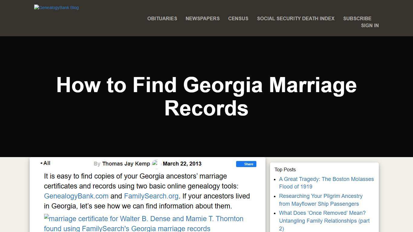 How to Find Georgia Marriage Records